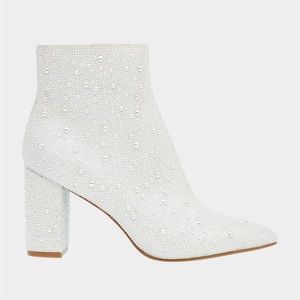 Betsey Johnson Pearl Booties